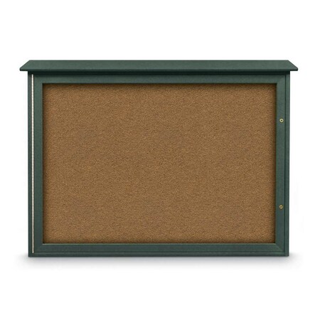 United Visual Products Outdoor Enclosed Combo Board, 72"x36", Gold Frame/Black & Rubber UVCB7236ODG-BLACK-RUBBER